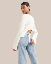 Lea Open-Back Tie Sweater | Modern Citizen