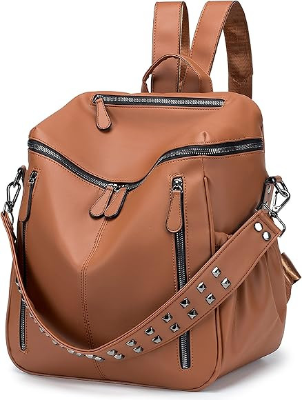 Roulens Women Backpack Purse Fashion Leather Large Ladies Shoulder Bags Travel Backpack Purse for... | Amazon (US)