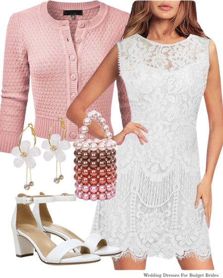 Bridal shower outfit idea for the bride to be. 

Lace white dress. White heels. Women’s clothing. Dressy outfit. Amazon dress. Event dress. Pearl clutch. Bride to be accessories. Semi formal dresses. Block heels. Engagement photo shoot dress. Wedding heels. Wedding shoes. Amazon wedding.

#LTKwedding #LTKSeasonal #LTKstyletip