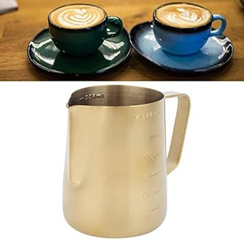 Christmas Carnival Frothing Pitcher - Milk Steaming Pitchers - Gold Stainless Steel Coffee Milk F... | Amazon (US)