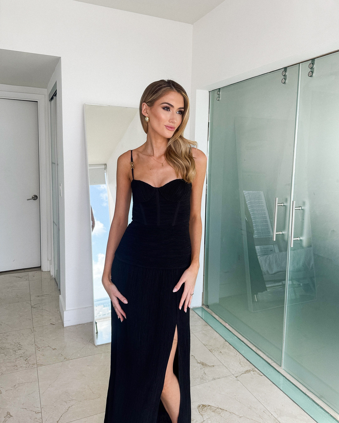 The ultimate black gown! Wearing size US 4/AU 8. Tags: black gown, double time pleat dress, black tie wedding guest  

#LTKWedding