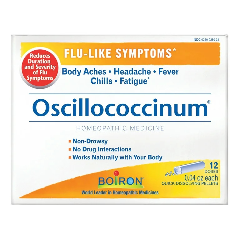 Boiron Oscillococcinum Homeopathic Medicine for Flu-like Symptoms, Anas Barbariae 200CK HPUS, 12 ... | Walmart (US)