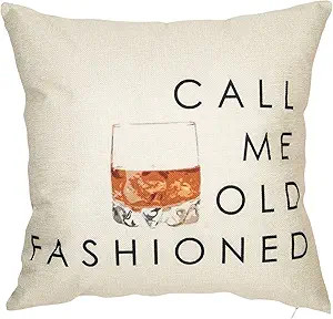 Funny Quote Saying Call Me Old Fashioned Throw Pillow Cover Red Christmas Sign Winter Holiday Dec... | Amazon (US)