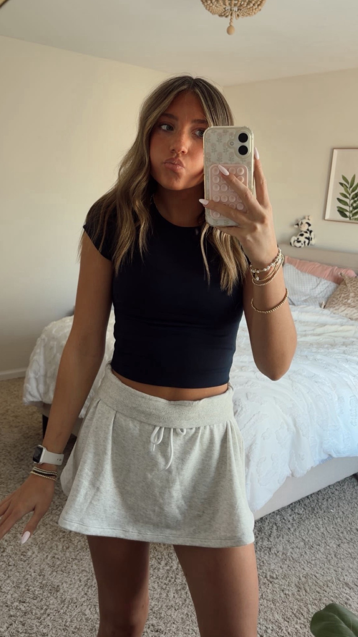 ootd!! finally 80 degrees out, and this is what I wore to school today!! this is the great sweatskirt from the matching walmart set in an xxs! paired with my favorite style of tshirt from garage in navy!! simple and cute today, shop my outfit below!

#ltkootd #outfitinspo #springoutfit
#walmartfind #ltkspring

#LTKdayinmylife #LTKActive #LTKootd