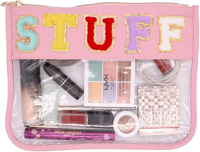 OVENKEI Preppy Stuff for Teen Girls Preppy Things Preppy Stuff Preppy Makeup Bag Clear Pouches wi... | Amazon (US)