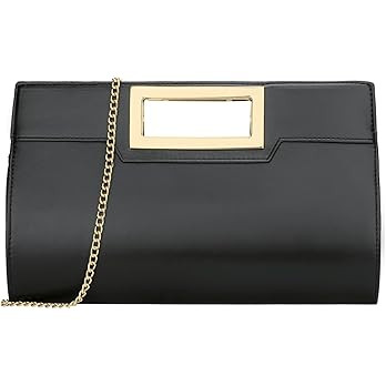 KKXIU Women Clutch Purse Elegant Pleated Evening Bag for Wedding Prom Bridal with Chain Strap | Amazon (US)