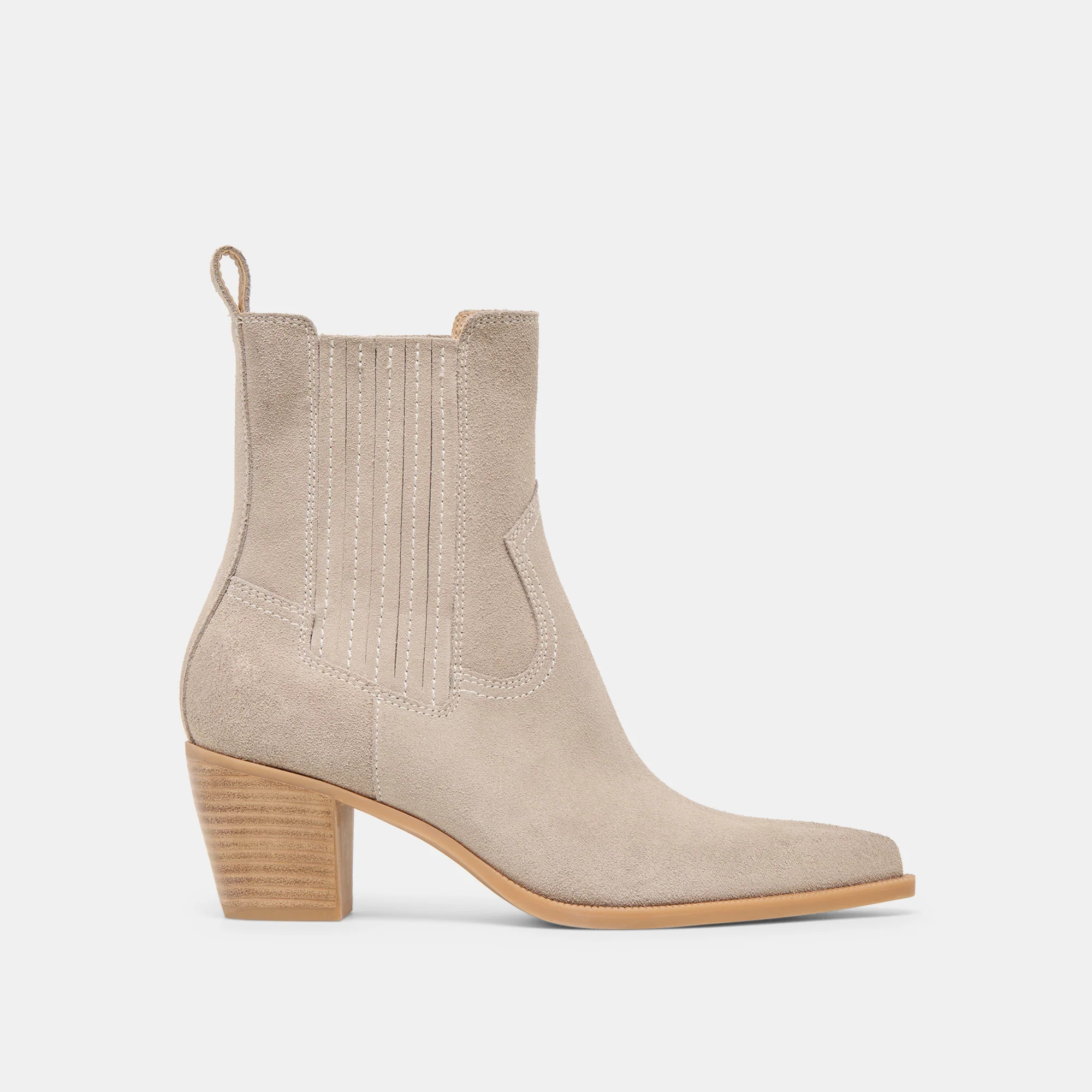 Slim Taupe Suede Booties | Dolce Vita | DolceVita.com