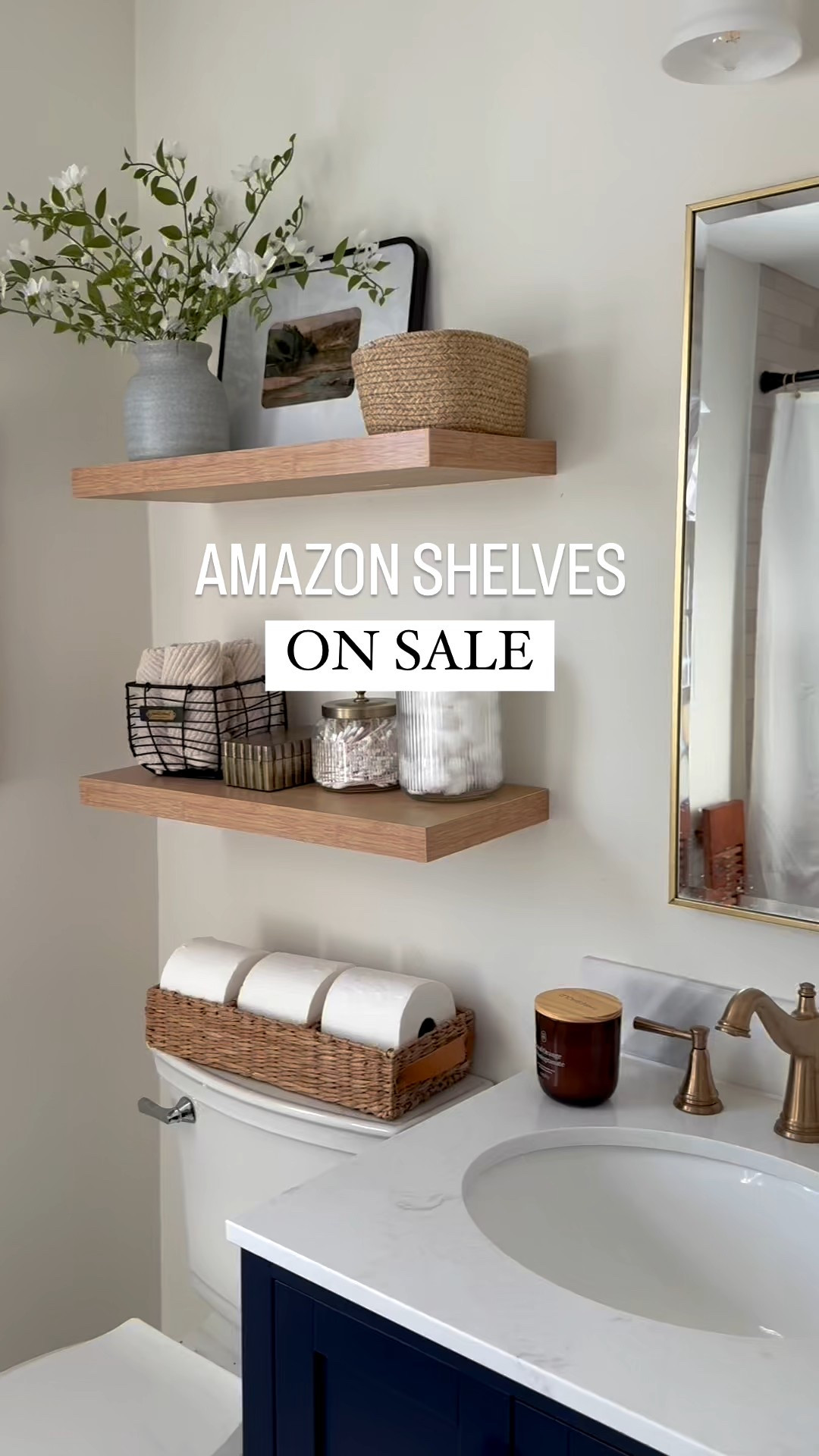 Our Amazon shelves are on sale! $39 for 2 shelves! I have them in my bathroom, but will look great anywhere in your home! 

wood shelves, floating shelves, natural wood decor, coastal home decor, nautical accents, modern coastal style, neutral home decor, bathroom shelving, wall shelves, seaside inspired decor, warm wood tones, minimalist shelving, coastal modern home, airy interiors, relaxed coastal living

#LTKHome #LTKSaleAlert
