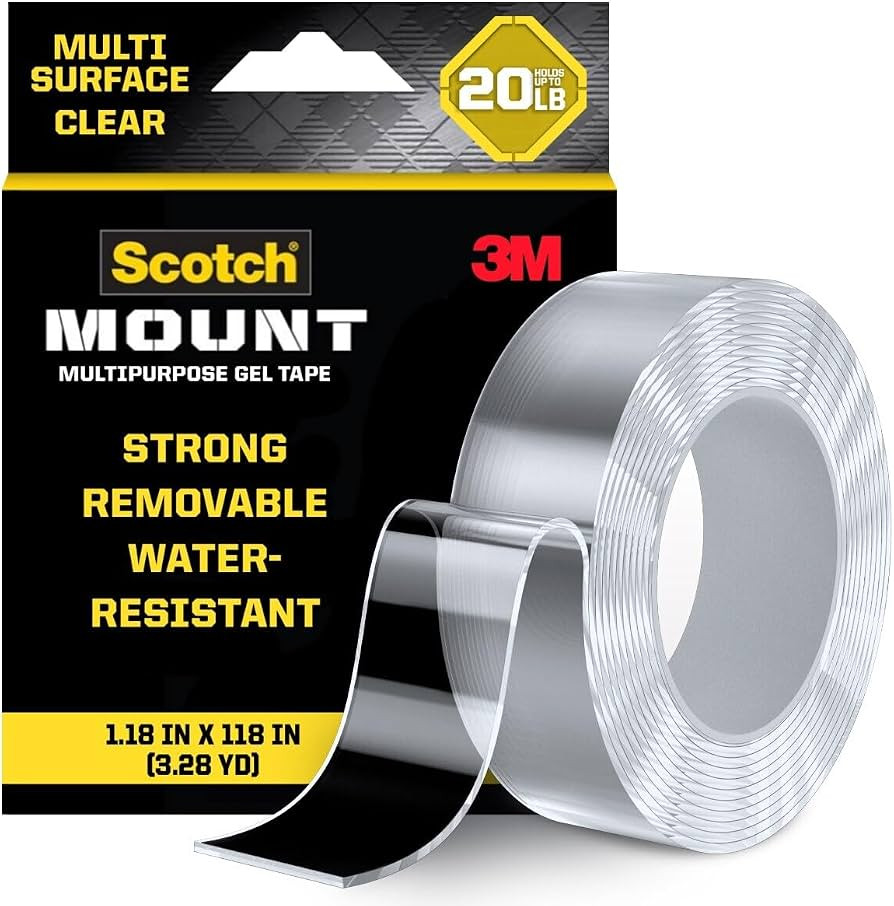 Scotch-Mount Multi-Purpose Gel Mounting Tape, Clear, 1 Roll | Amazon (US)