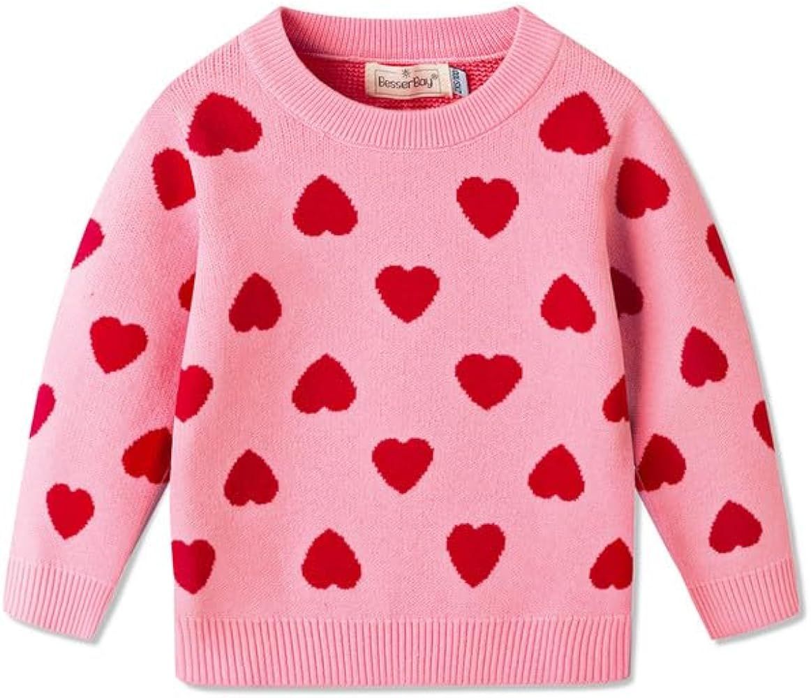 BesserBay Unisex Toddler Valentine's Day Knitted Pullover Sweater 6M-6Y | Amazon (US)