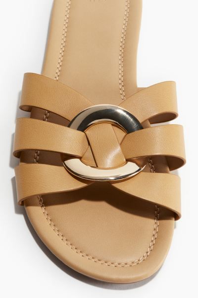 Intertwined-strap Sandals - Beige - Ladies | H&M US | H&M (US + CA)
