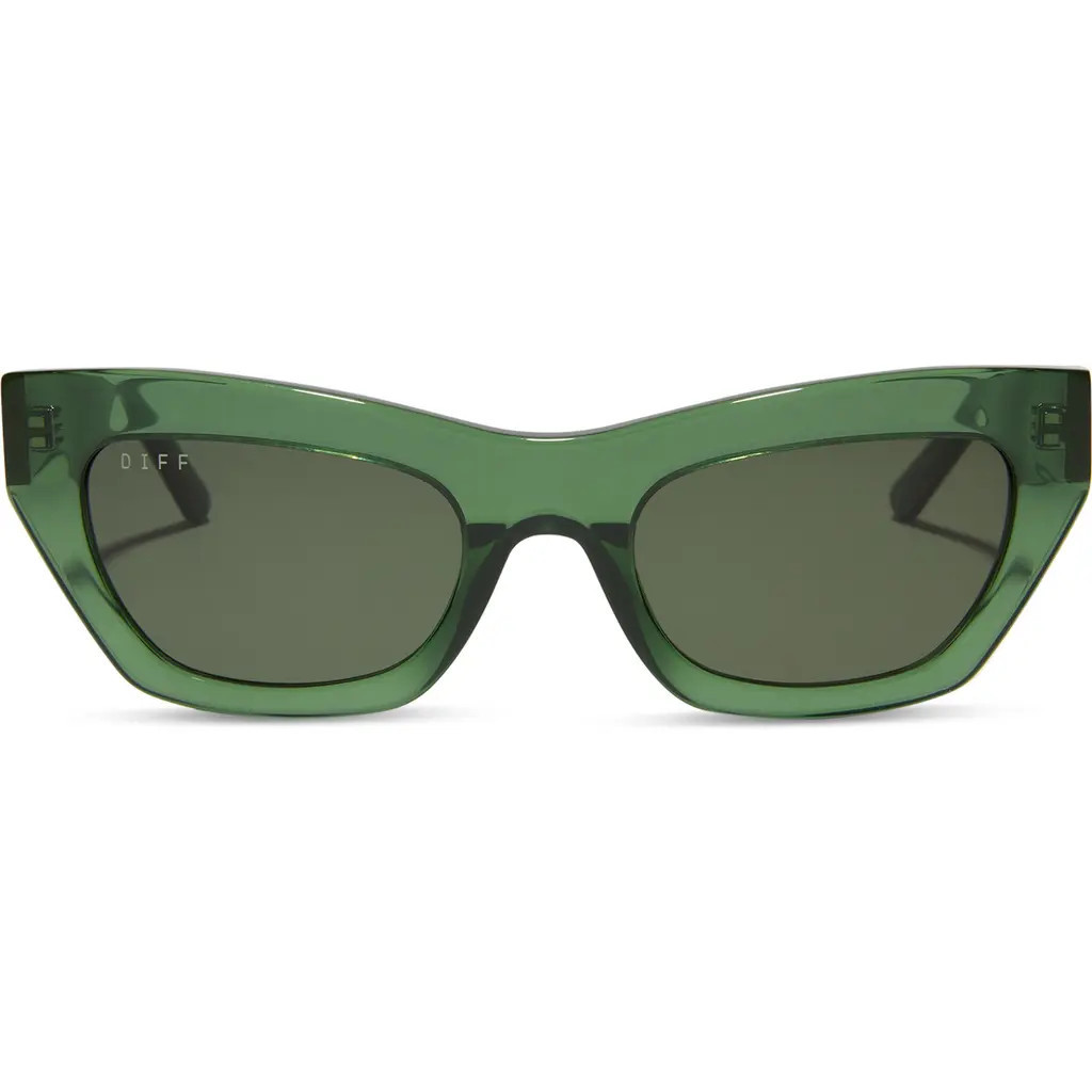 DIFF Katarina 51mm Cat Eye Sunglasses in Sage Crystal /G15 at Nordstrom | Nordstrom