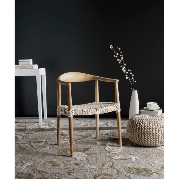 Safavieh Bandelier Light Oak Arm Chair | Bed Bath & Beyond