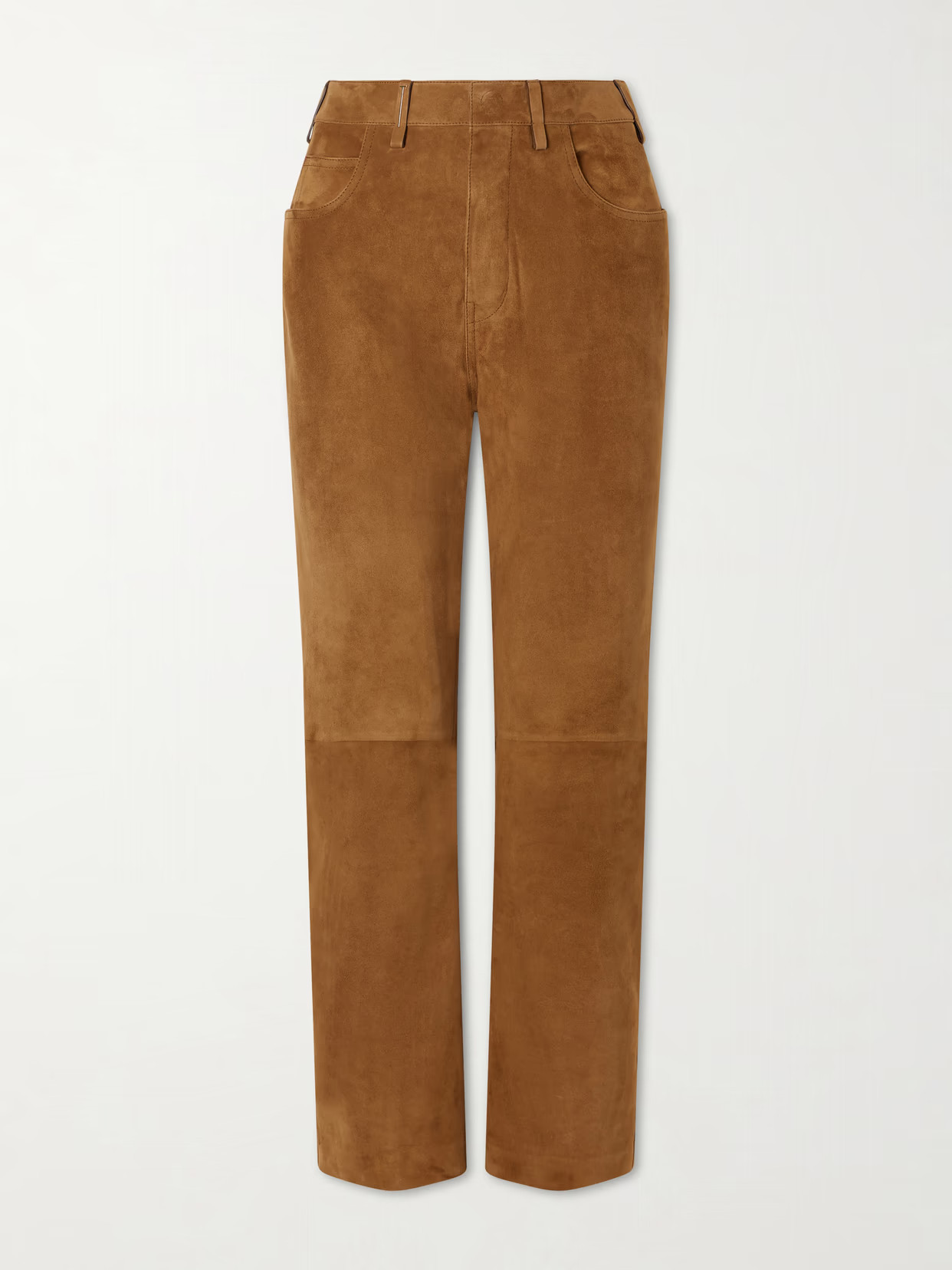 TOM FORD - Embellished Paneled Suede Straight-leg Pants - Brown | NET-A-PORTER (US)