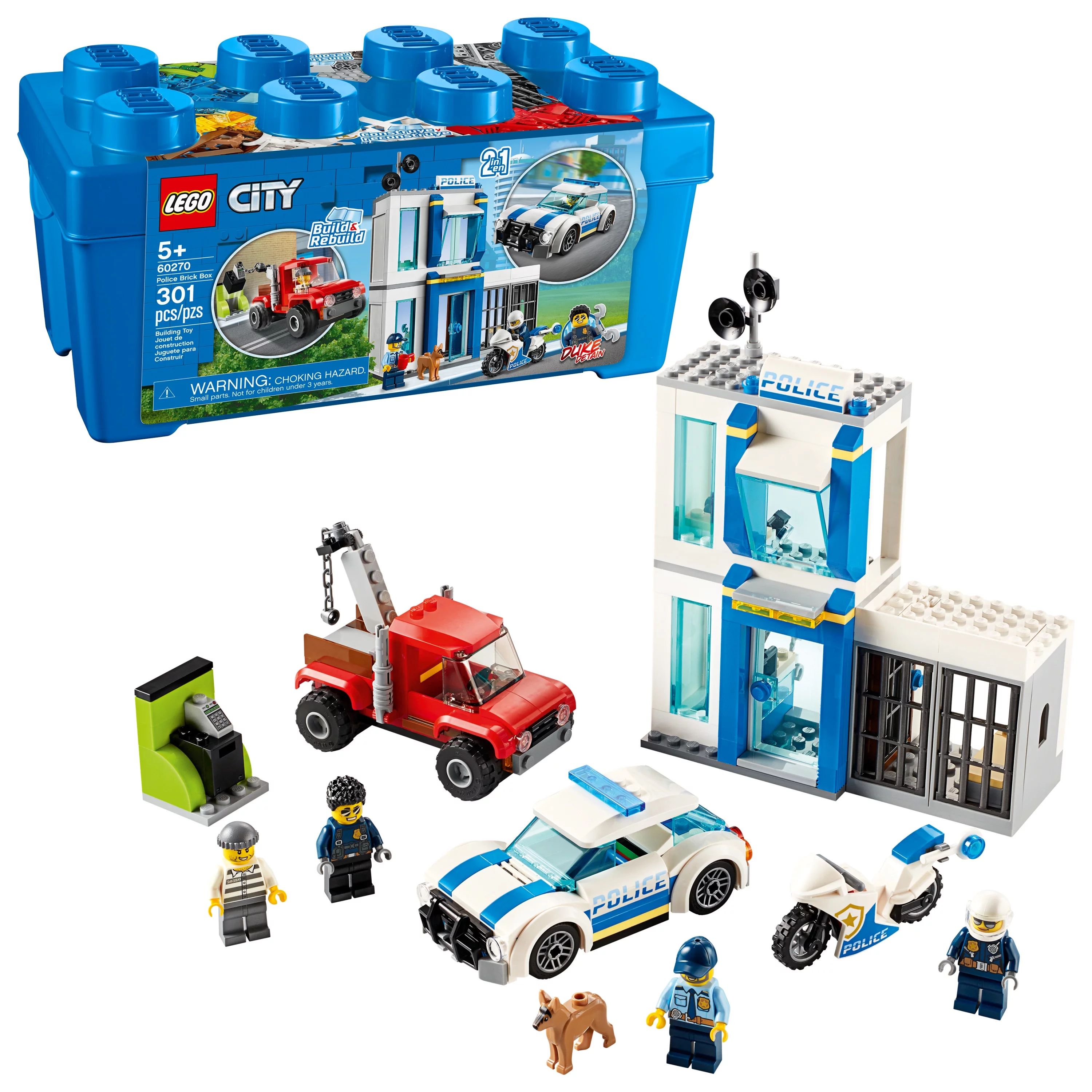LEGO City Police Brick Box 60270 Action Cop Building Toy for Kids (301 Pieces) - Walmart.com | Walmart (US)