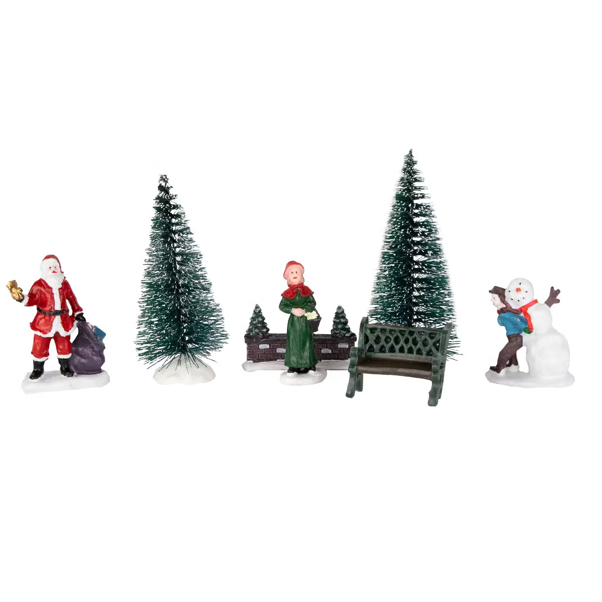 Northlight 7-Piece Christmas Village Figurine and Tree Display Set | Target