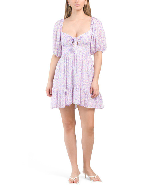 Short Sleeve Floral Mini Dress | TJ Maxx