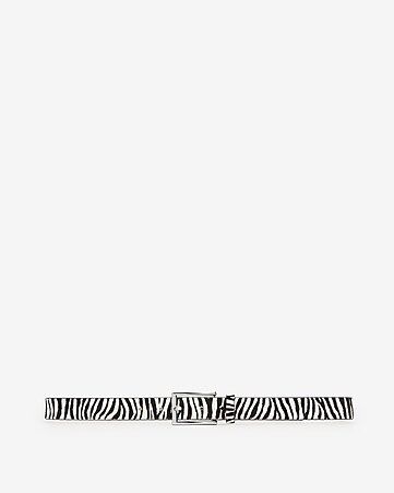 zebra calf hair belt | Express