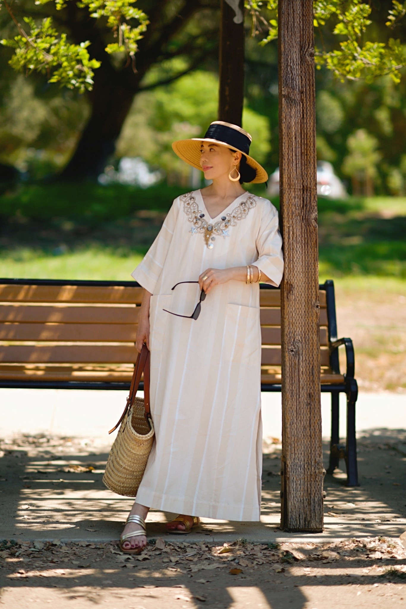 This @softsurroundings caftan = summer luxury in one effortless step: 
Breathable fabric, delicate embroidery, and easy side slits—softness you can truly live in. ☀️☀️
I am 5’3”, 110 lbs and wearing petite S here.  #ad


#LTKSeasonal #LTKPetite #LTKOver40
