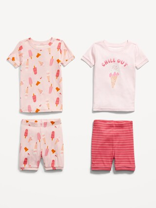 Unisex 4-Piece Printed Snug-Fit Pajama Set for Toddler & Baby | Old Navy (US)
