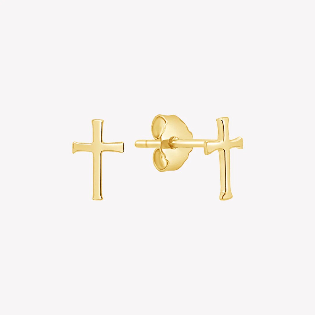 Cross Mini Stud Earring | Rizen