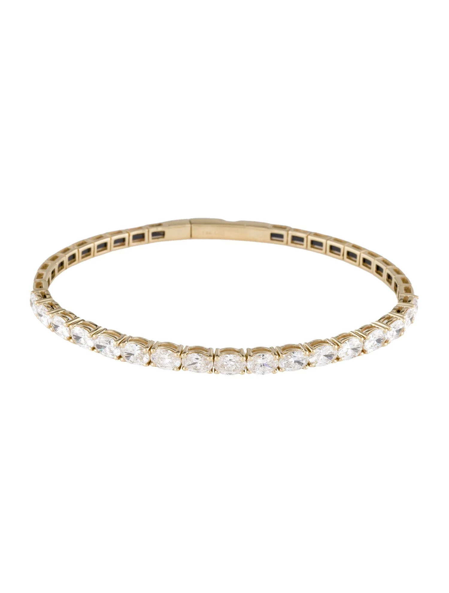 14K 5.00ctw Lab-Grown Diamond Flexible Bangle Bracelet | The RealReal