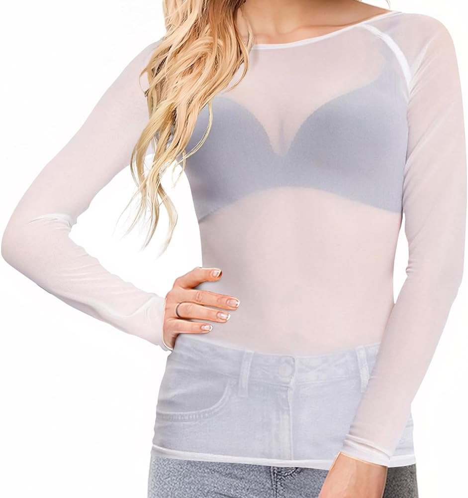 Buauty Black Sheer Tops for Women,Mesh Fishnet Tops Plus Size,Stylish and Sensational Mesh Blouse... | Amazon (US)