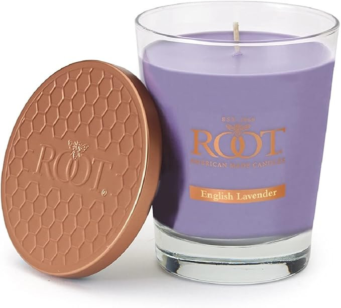 Root Candles Honeycomb Veriglass Scented Beeswax Blend Candle, English Lavender Large | Amazon (US)