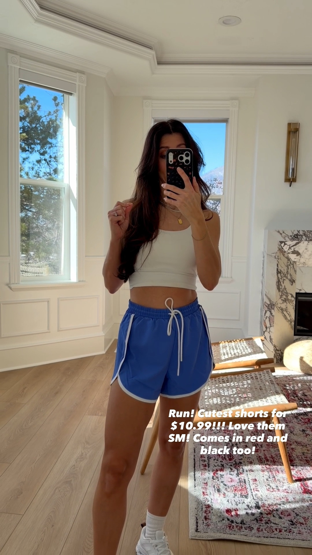 I have the size xs in shorts (runs tts) and small in top! 

#LTKfitnessgoals #LTKSeasonal #LTKmomlife