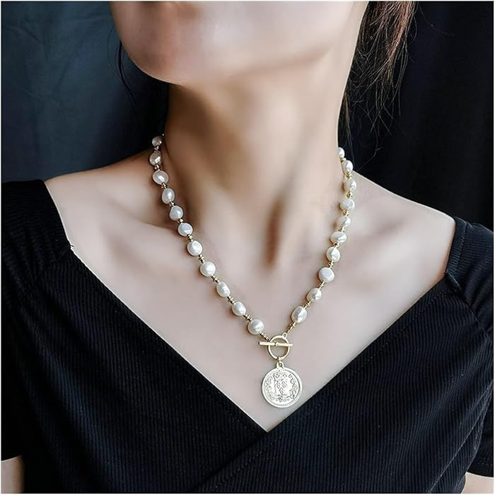 Necklaces for Women Natural Irregular Pearl Necklace, Female Disc Niche, with Gift Box Gifts for ... | Amazon (US)