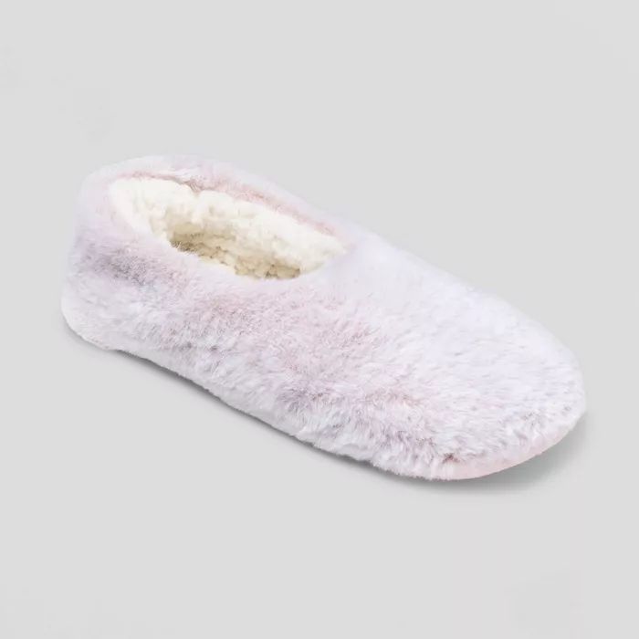 Women's Faux Fur Cozy Pull-On Slipper Socks | Target