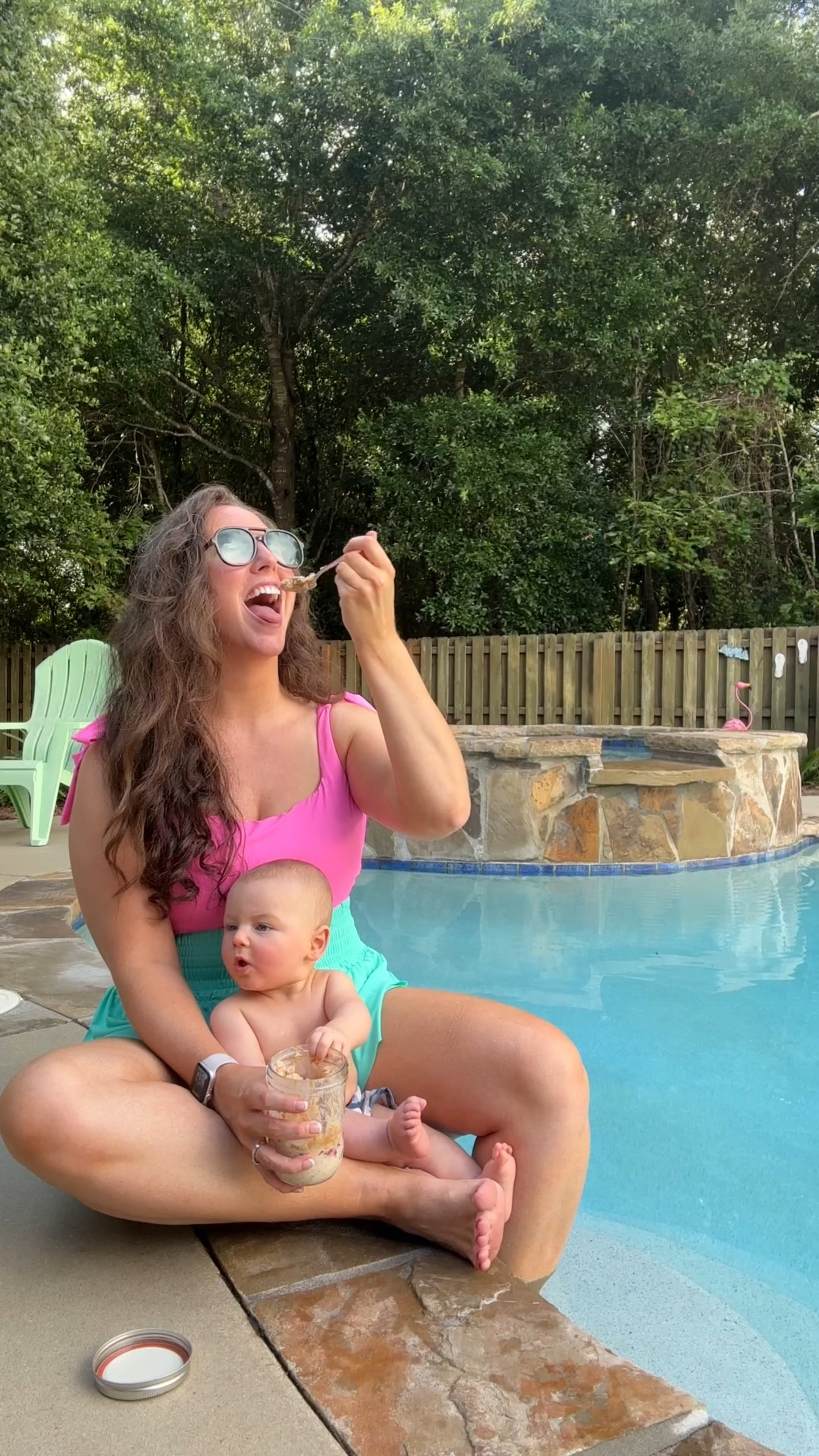 We love a quick & simple recipe 🙌🏼

These are the best snacks for being on-the-go, or just needing a quick bite before you feed your babe. @mrtraceday actually found this recipe & started making them for us! I swear I ate these every day when I was pregnant & I love them even more now, because I always have something yummy + healthy to grab on a whim 😋

Ingredients:
•Oats
•Strawberries
•Blueberries
•Bananas
•Honey 
•Peanut butter 
•Your choice of milk

Directions:
•Add oats, all your toppings, milk, & leave it in the fridge for a couple hours- then voila! ✨

You can shop these mason jars & my outfit linked in my bio under my LTK 🛒🔗


#LTKFindsUnder50 #LTKFamily #LTKActive