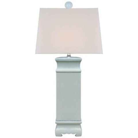 Ari Palladian Blue Porcelain Square Table Lamp - #61Y65 | Lamps Plus | Lamps Plus