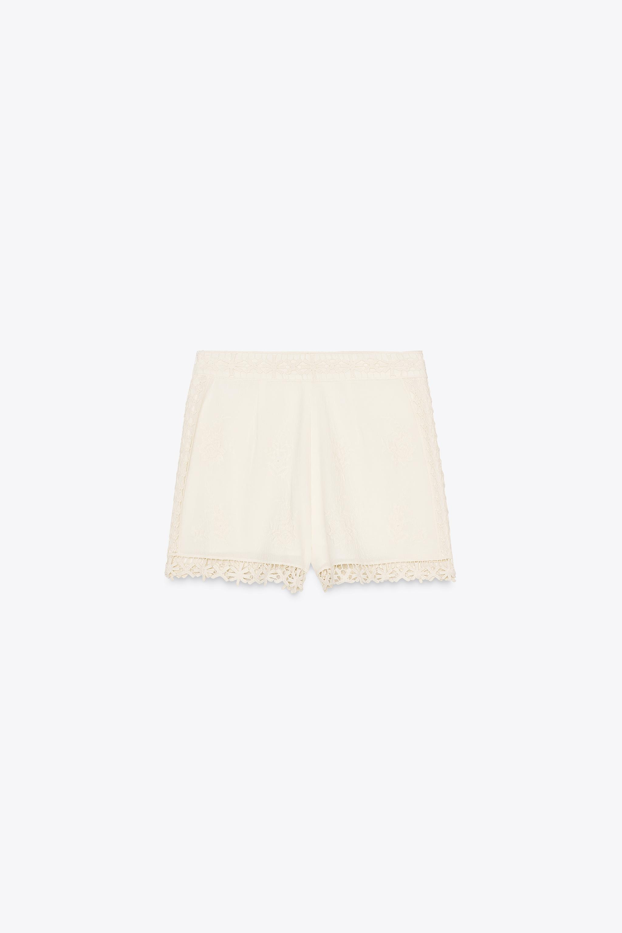 ZW COLLECTION COMBINED CROCHET SHORTS | Zara UK