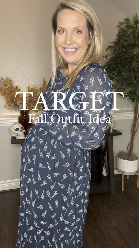 Fall outfit idea from Target!!! I’m wearing a size small in the dress at 29 weeks pregnant. The boots and purse are both 30% off through Saturday! The boots fit TTS for reference. 

Fall outfits, fall fashion, fall dresses, family photos, Target style, boots 

#LTKfindsunder50 #LTKsalealert #LTKshoecrush