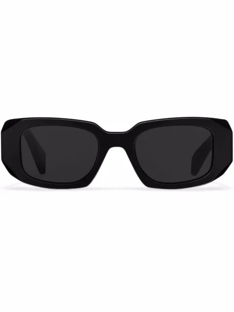 Prada Eyewear Symbole Oversized geometric-arm Sunglasses - Farfetch | Farfetch Global