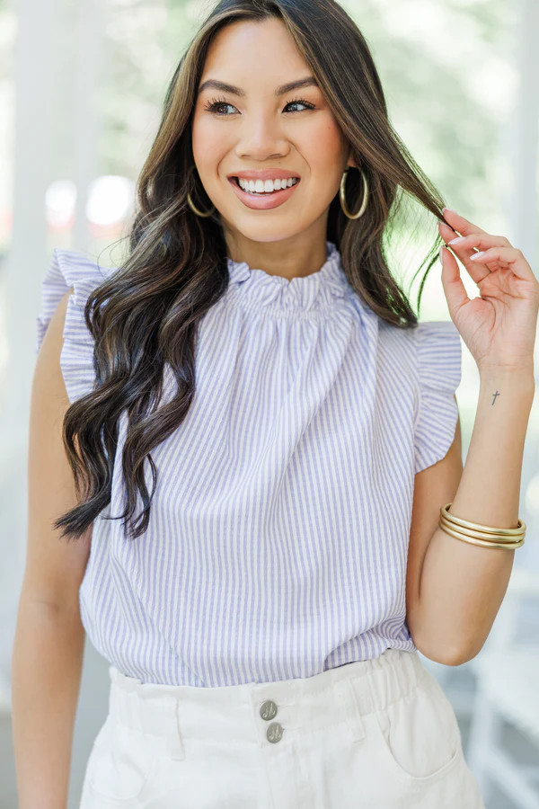 Need You More Lilac Purple Seersucker Top | The Mint Julep Boutique