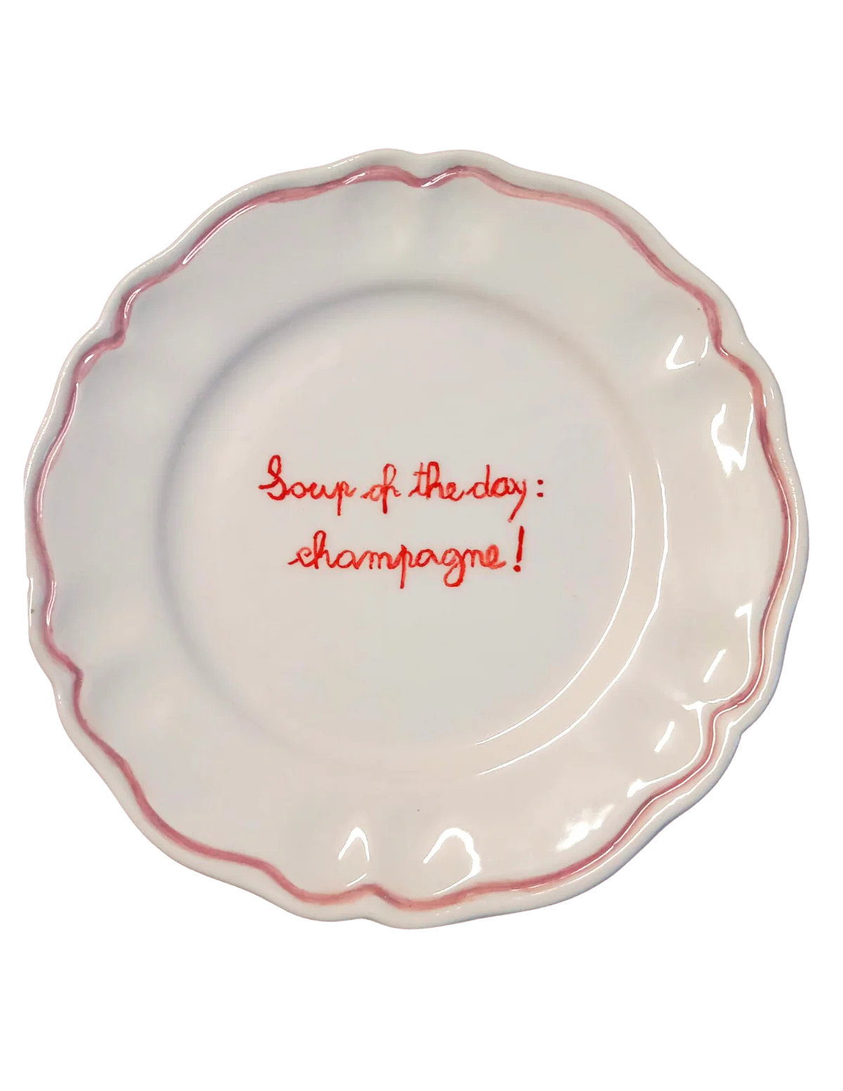 Soup of the Day: Champagne Scalloped Plate, Set of 6 | Over The Moon