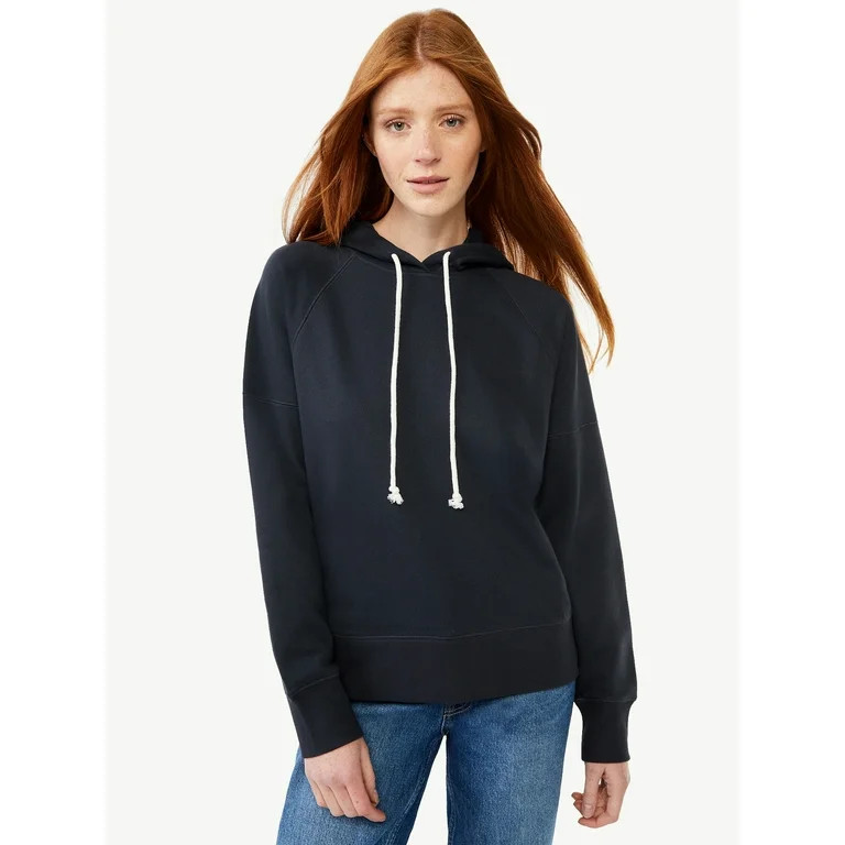 Free Assembly Women's Pullover Raglan Hoodie - Walmart.com | Walmart (US)