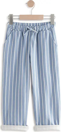 NEXT Kids' Stripe Cuffed Cotton Drawstring Pants | Nordstrom | Nordstrom