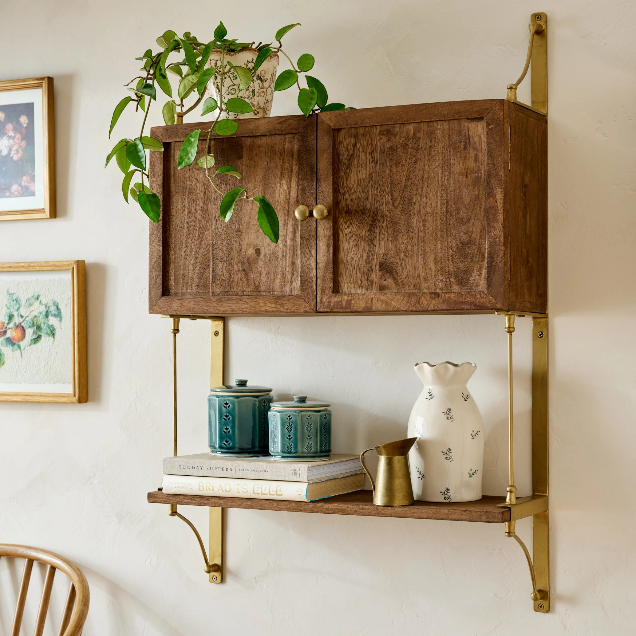 Parker Brass and Wood Cabinet | Magnolia