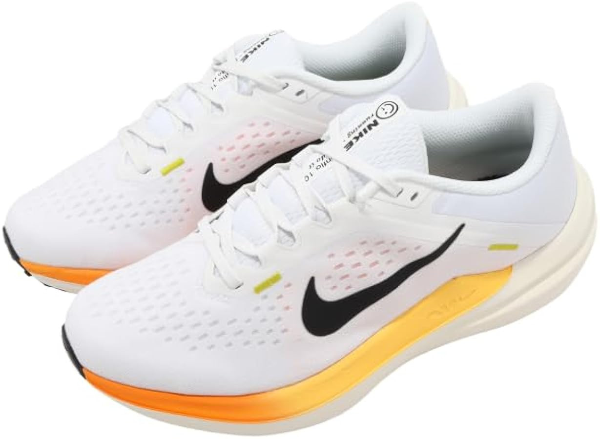 Nike Women's Winflo 10 Running Shoes in White/Black-Citron Pulse Size 10 | Amazon (US)