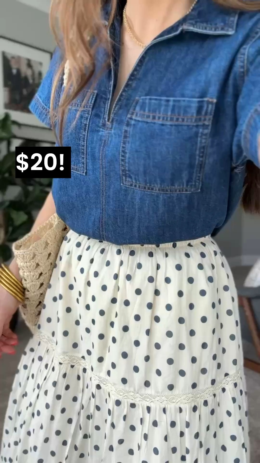 Loving this denim top- it is 50% off right now! Runs TTS 

#LTKootd