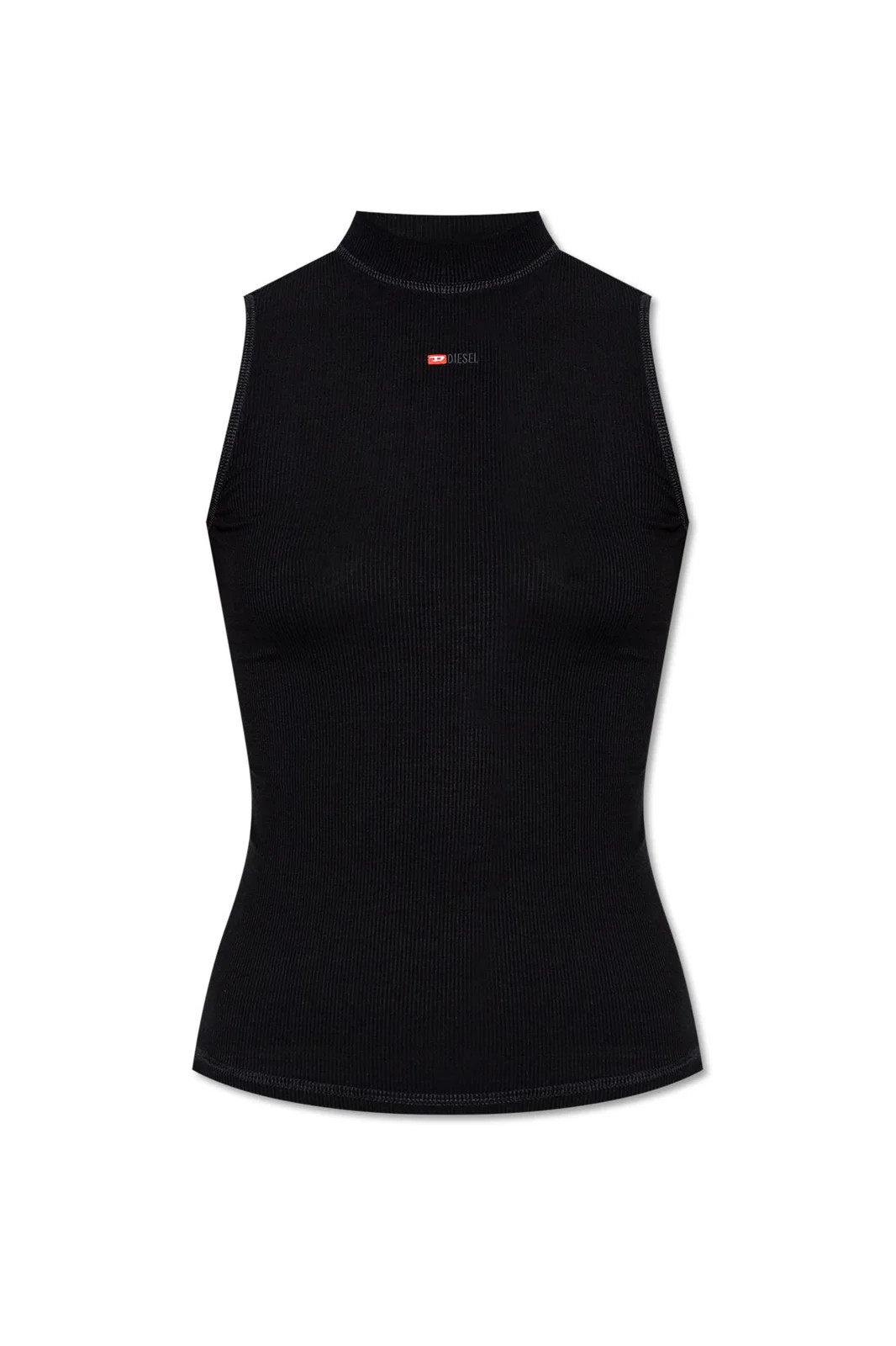 Diesel Mock Neck Ribbed Tank Top | Cettire Global