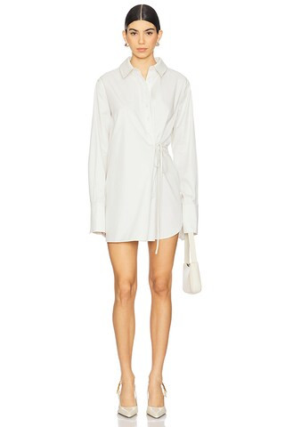 EAVES Bibas Mini Shirt Dress in Chalk from Revolve.com | Revolve Clothing (Global)