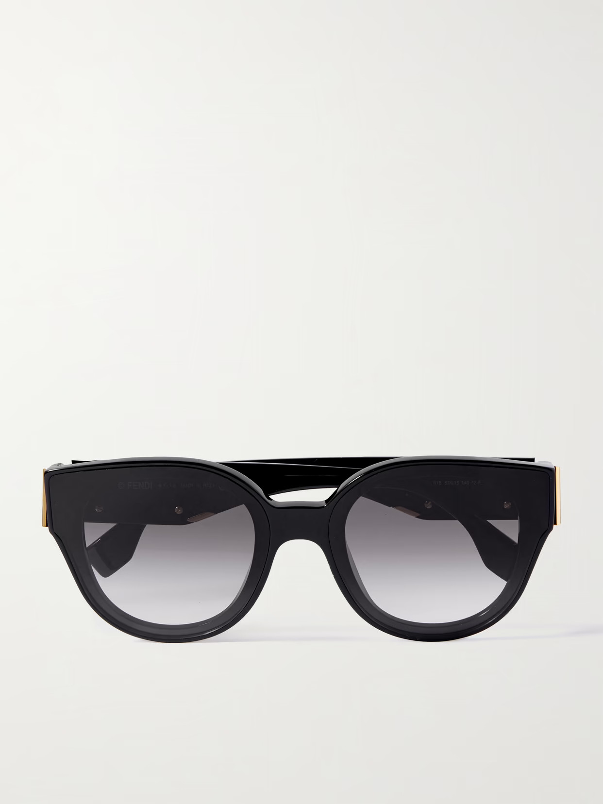FENDI EYEWEAR - First D-frame Embellished Acetate Sunglasses - Black | NET-A-PORTER (US)