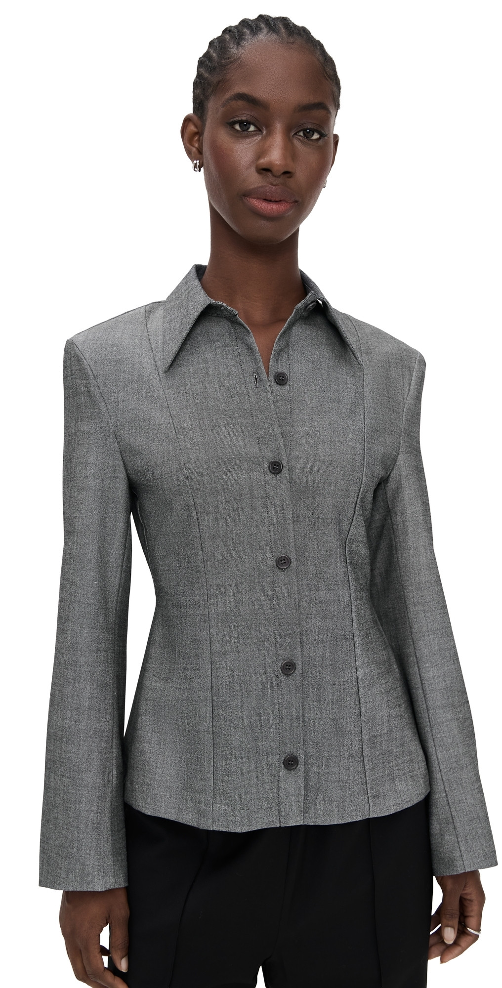 Beaufille Jagger Blouse Grey Melange S | Shopbop