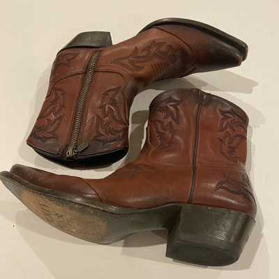 Liberty Black Classic Brown Leather Cowboy Western Short Boots Size 8  | eBay | eBay US