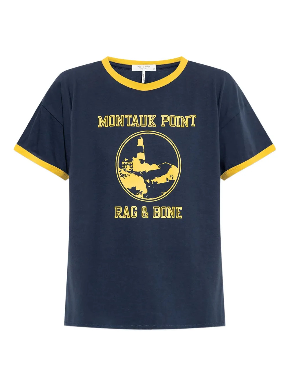 Rag & Bone Montauk Point graphic-print T-shirt | Blue | FARFETCH UK | Farfetch Global