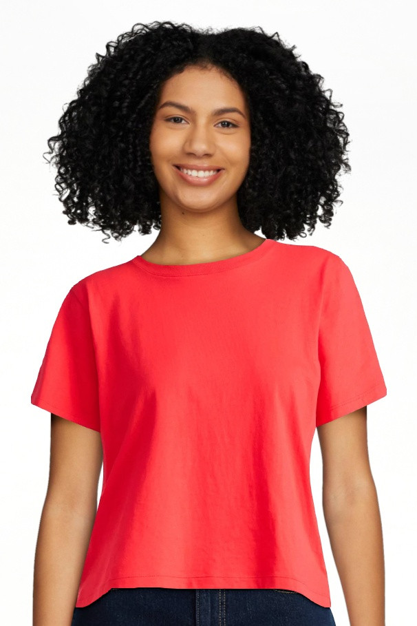 Free Assembly Women's and Women's Plus Cotton Cropped Boxy Tee with Short Sleeves, Sizes XS-4X | Walmart (US)